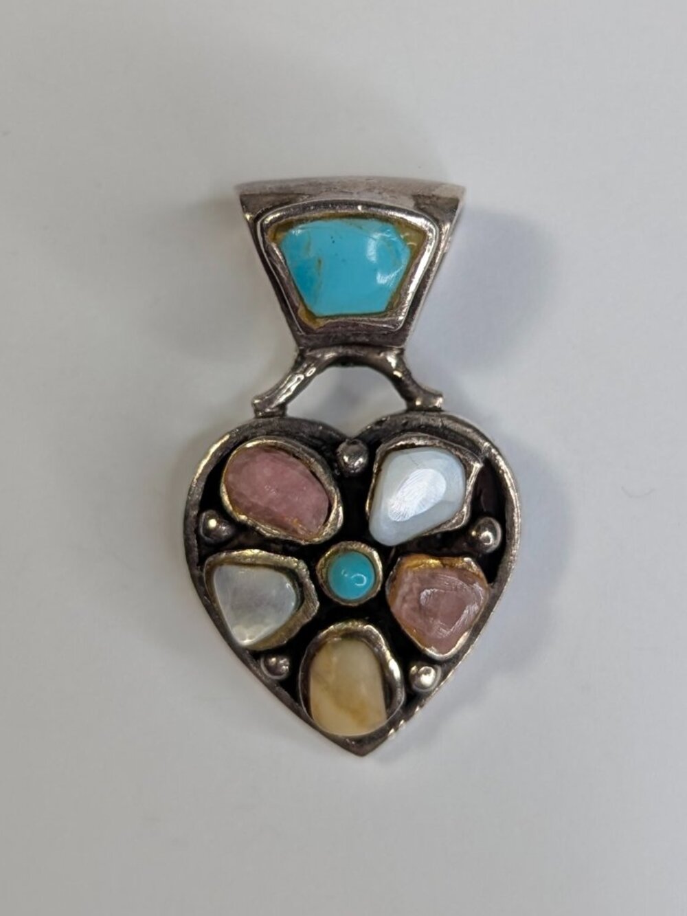 Sterling Silver 925 Barse Studio Multi Gemstone Pendant